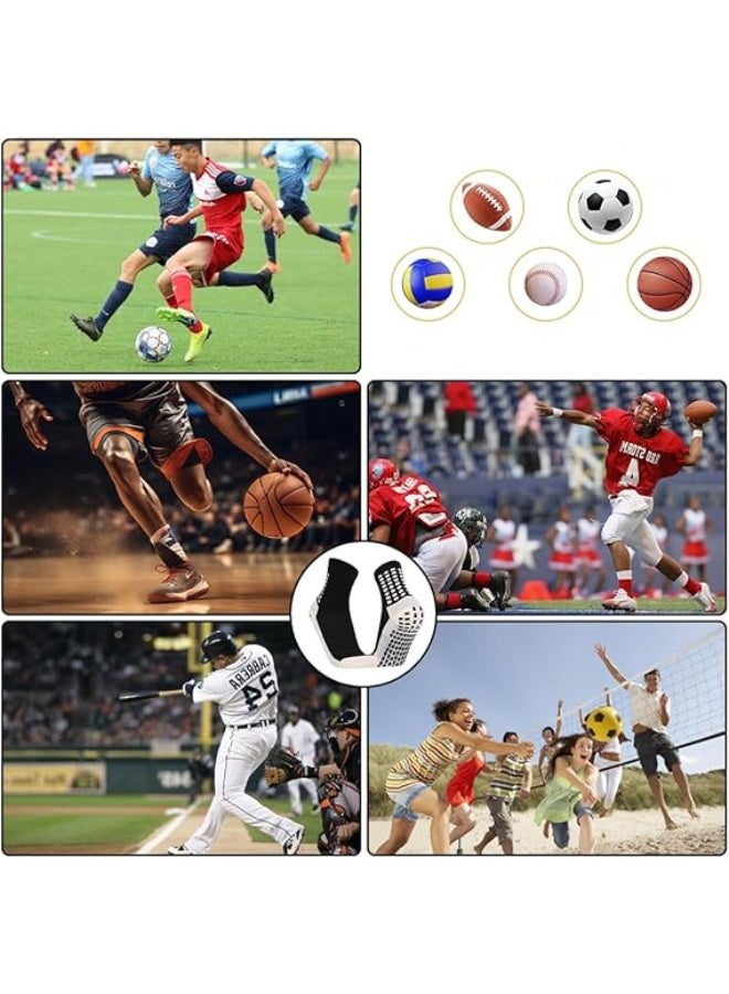 Arabest 5 Pack Men's Soccer Socks Anti Slip Non-Slip Grip Pads for Football Basketball Sports Grip Soccer Socks - Image 5